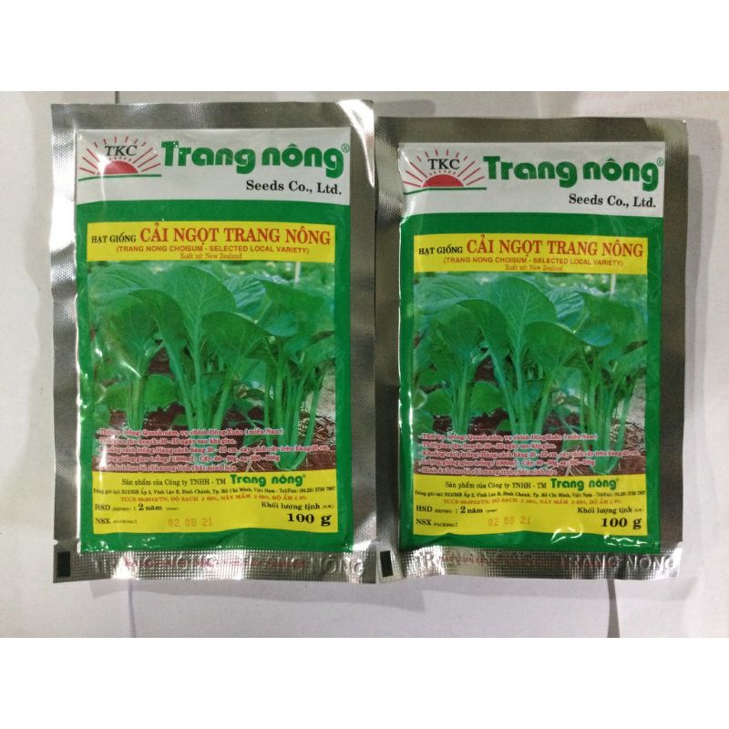 100gr hạt giống cải ngọt Trang Nông.