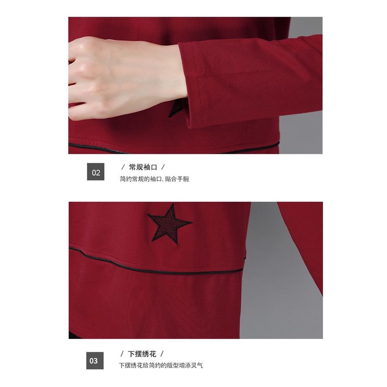 Áo Thun Tay Dài Cổ Tròn Dáng Rộng Màu Sắc Đơn Giản Cho Nữ