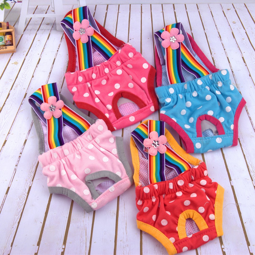 Quần tã họa tiết chấm bi sử dụng tiện lợi cho thú cưng