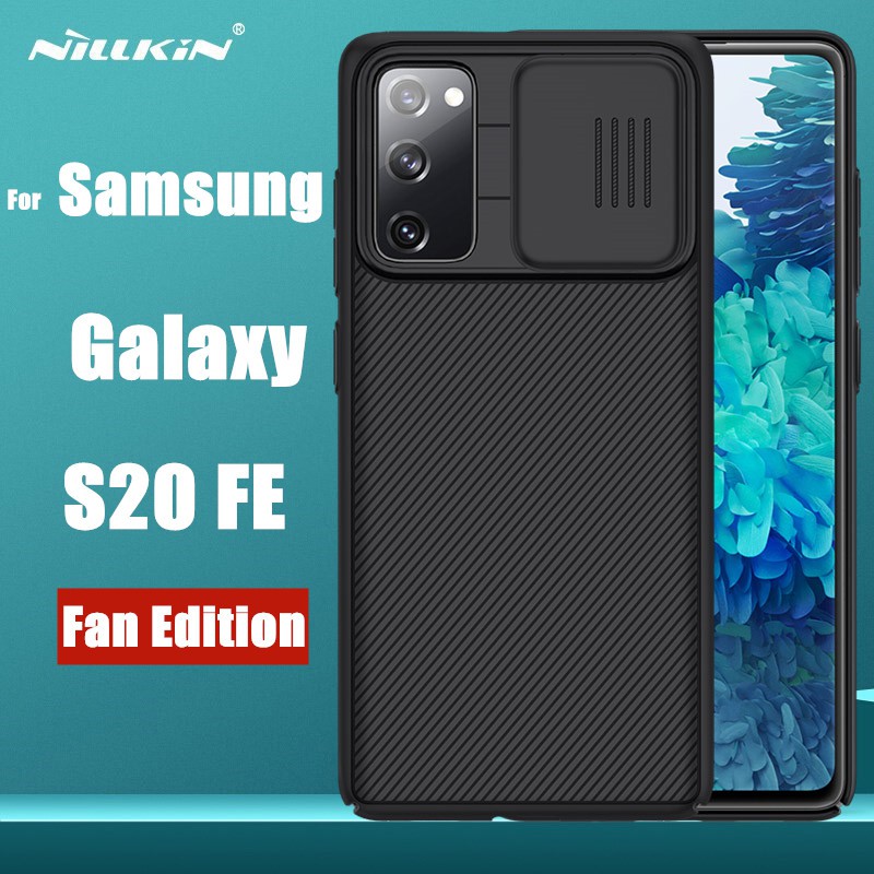 Ốp điện thoại NILLKIN kết hợp miếng bảo vệ camera sau chuyên dụng cho Samsung Galaxy S20 FE S20 Fan Edition