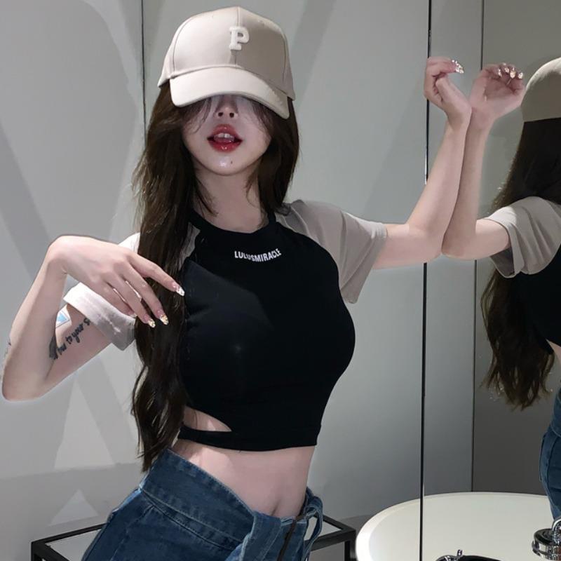 Áo thun croptop COZOKC tay ngắn dáng ôm thời trang cá tính cho nữ