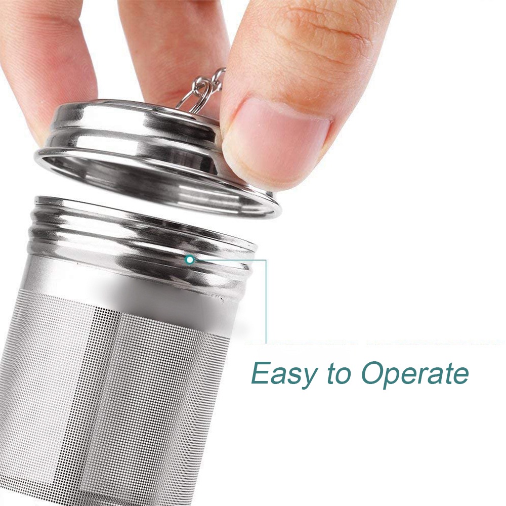 Set 1 / 2 Bộ Lọc Trà Bằng Thép Không Gỉ 18 / 8 Có Móc Kéo Dài Tiện Dụng