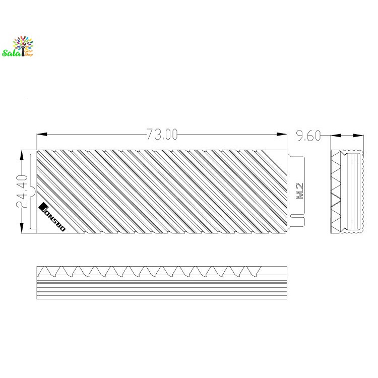 Tản nhiệt ổ cứng SSD M2 2280 Jonsbo M2-3 | WebRaoVat - webraovat.net.vn