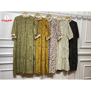 Váy bầu hoa nhí phối ren ( ảnh thật ) (shop Tatoco)