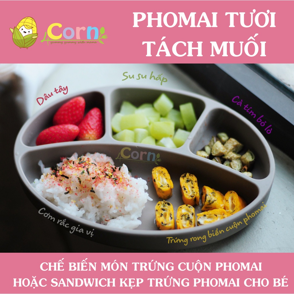 [Hàng air kèm gel lạnh] Phomai tươi tách muối hữu cơ Hàn Quốc - Cho bé 6m+