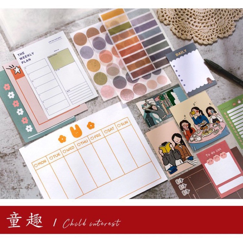 SET WALL PLANNER giấy note,giấy plan,kế hoạch bullet journal trang trí góc học tập,trang trí sổ