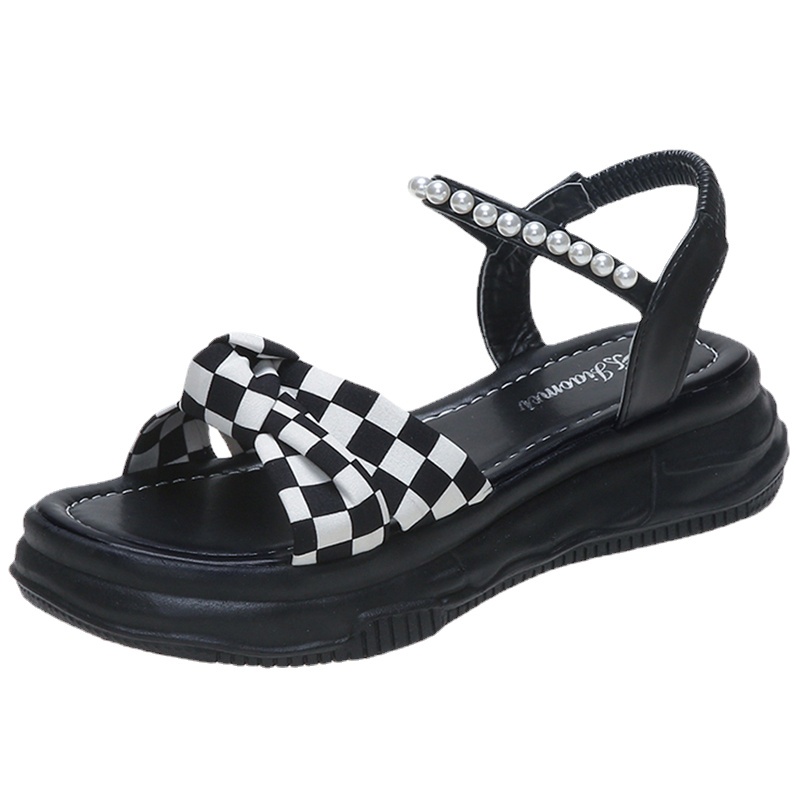 IELGY Xăng đan đế dày phong cách Roman thời trang đi biển cho nữ