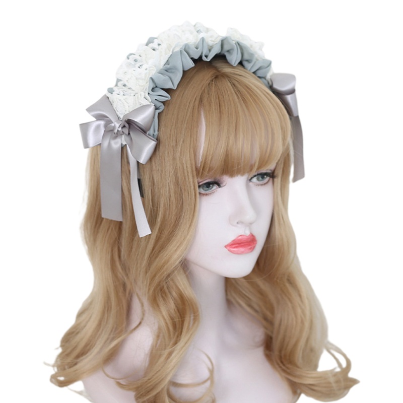 Băng Đô Cài Tóc Phối Ren Xếp Ly Dễ Thương Dành Cho Trẻ Em Hóa Trang Tiệc Halloween