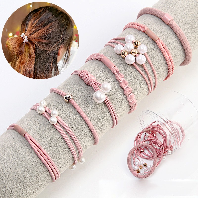 CB20 Combo 8 dây cột tóc giá rẻ KÈM HỘP NHỰA