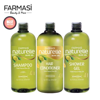 [Combo3] Dầu Gội & Dầu Xả & Sữa Tắm Chiết Xuất Olive Farmasi 375ml/chai