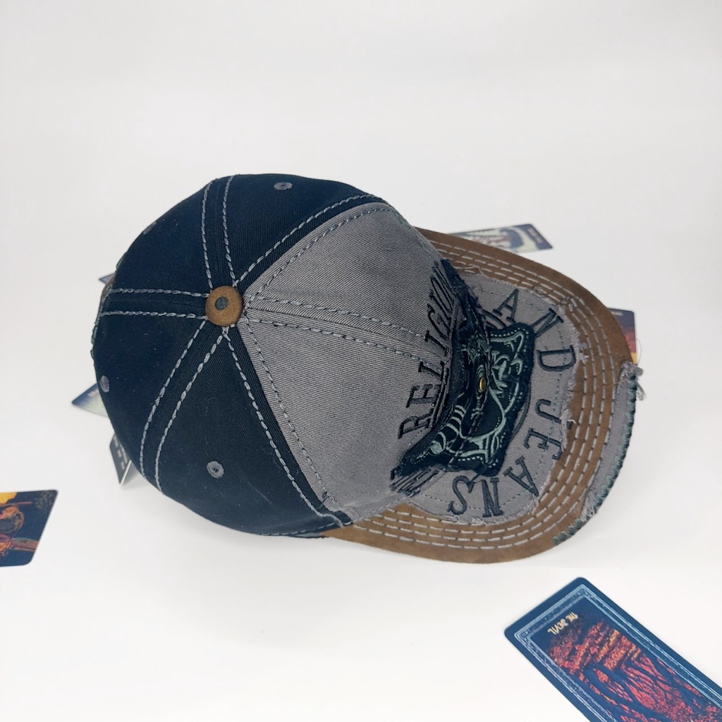 Mũ ông địa , Nón true địa đàng da lộn thêu full phối màu cực đẹp