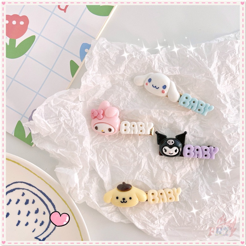 Kẹp tóc hình nhân vật hoạt hình Sanrio Cinnamoroll/ Melody/ Kuromi/ Pom Pom Purin