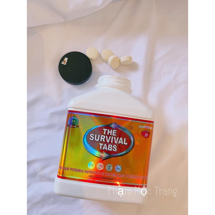 Viên Sữa Sinh Tồn The Survival Tabs 100% Từ Thực Vật Hữu Cơ Đủ Dinh Dưỡng Có Thể Thay Thế Các Bữa Ăn