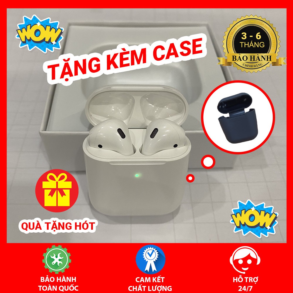 [Airpods 2] Tai nghe Bluetooth TWS Phiên Bản Cao Cấp - Dùng cả IOS và Android BẢO HÀNH 3 THÁNG 1 ĐỔI 1 (Tặng CASE)