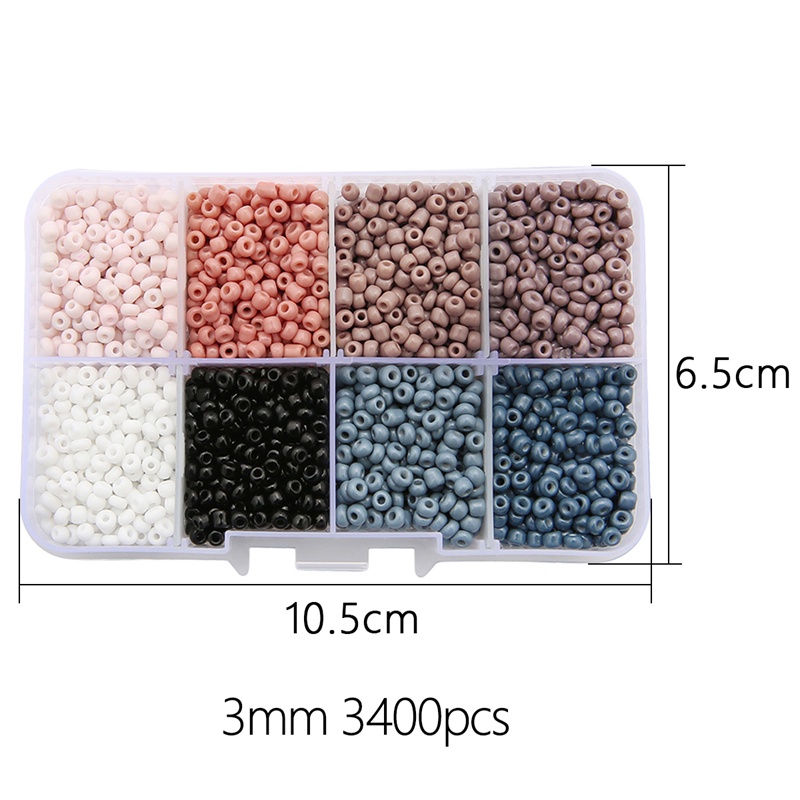 Hộp 3400 hạt pha lê 3mm làm trang sức thủ công