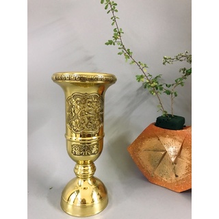 Ống cắm hương. ống cắm nhang bằng đồng cao 25cm. Ống đựng hương nhang.