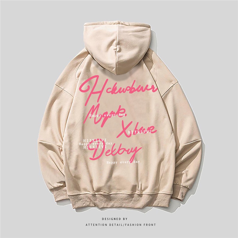 NRVP Áo Khoác Hoodie Tay Dài Dáng Rộng In Họa Tiết Phong Cách Hàn Quốc Dành Cho Nam Nữ