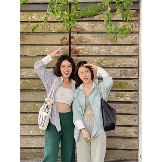 Áo sơmi kẻ basic form oversize