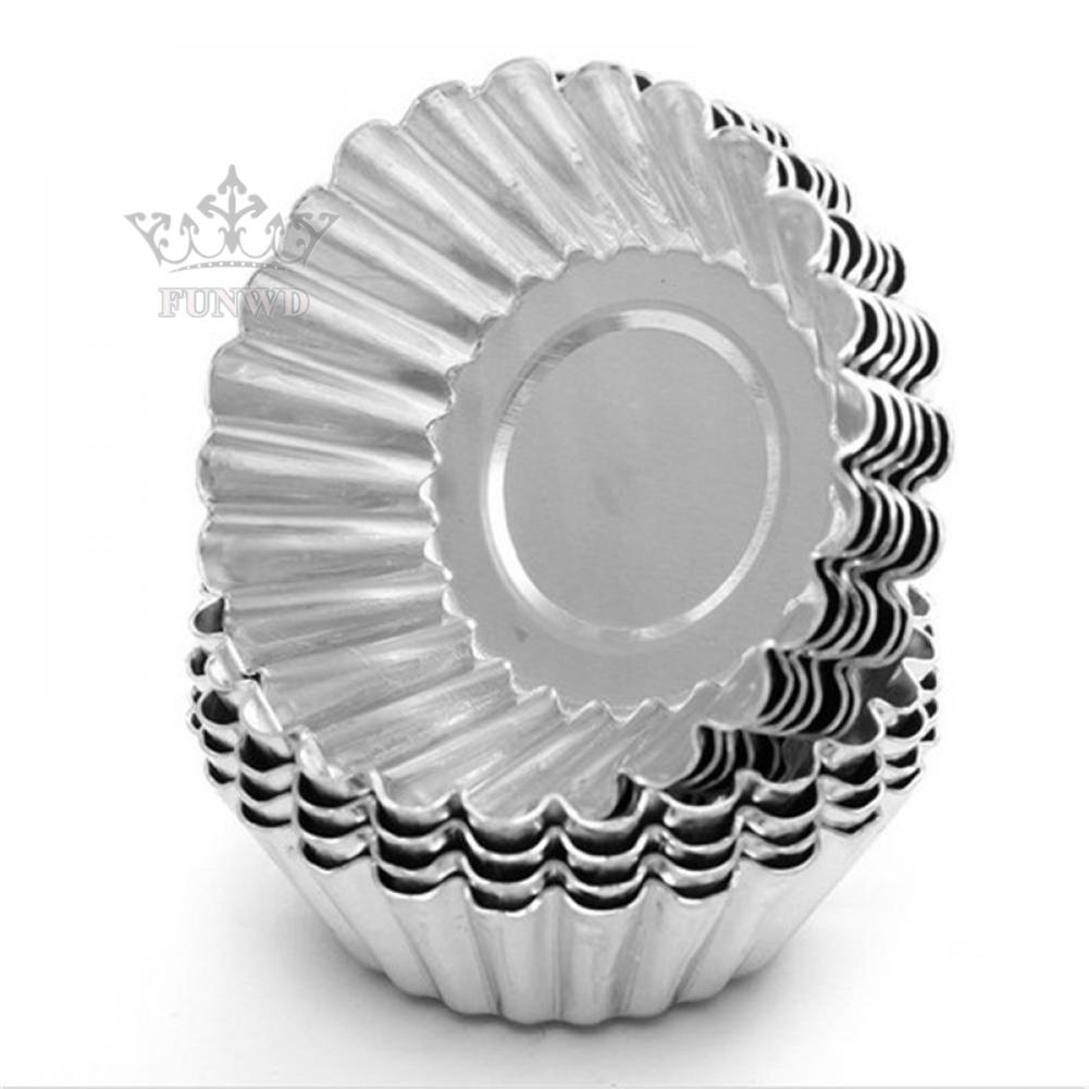 Egg Tart Mold Tin Baking Tool Cookie Kit Molds Muffin Pan Non-Stick 10pcs【Discount】