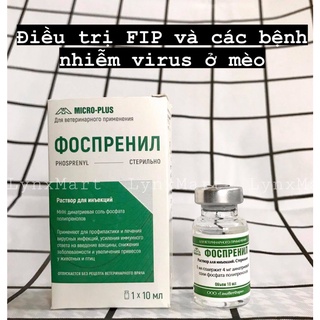 Fosprenil chữa FIP và virus hô hấp ở chó mèo