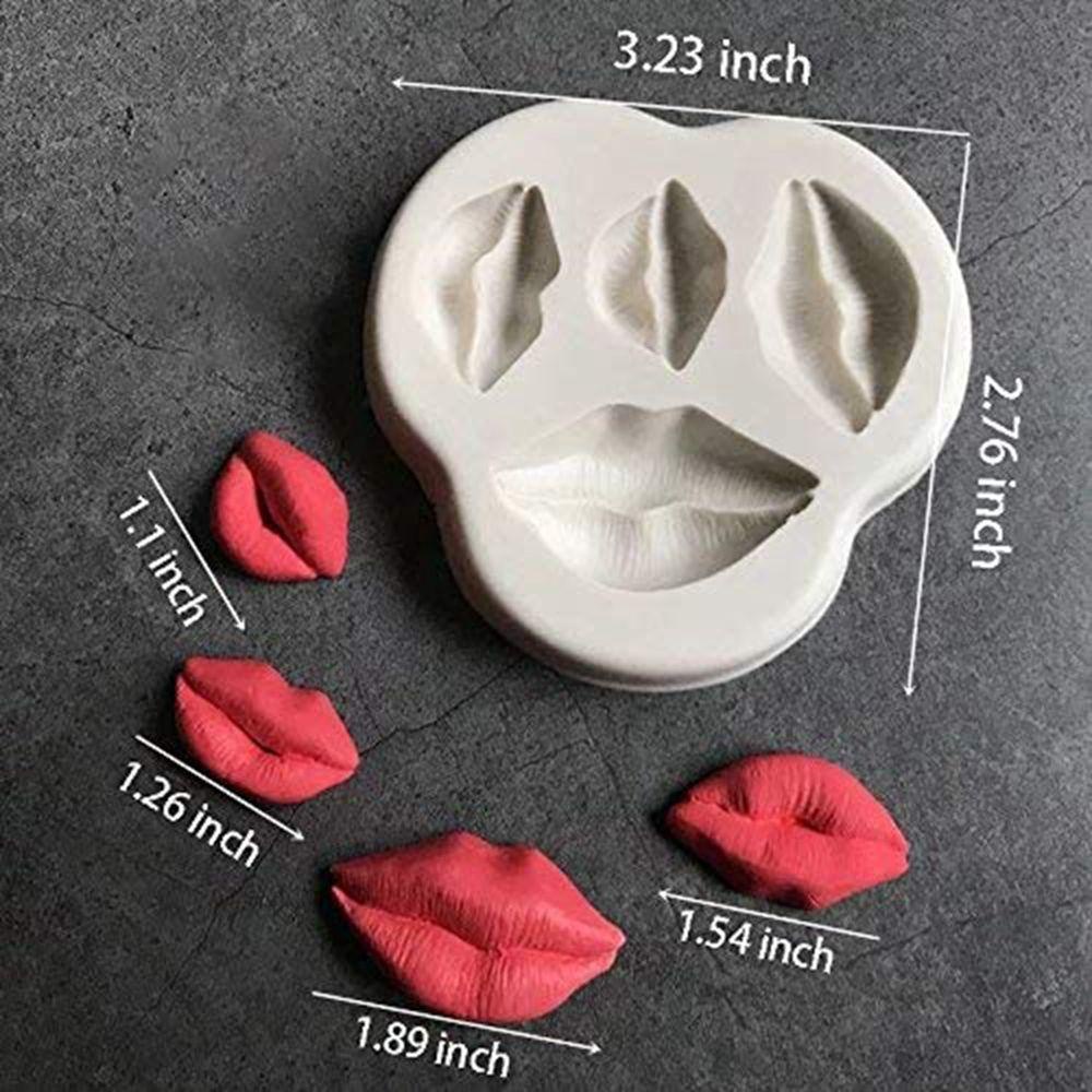 HARRIETT Khuôn Silicone Làm Bánh Hình Đôi Môi Độc Đáo