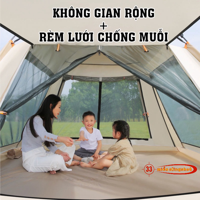 Lều dã ngoại tự bung 4-6 người chống nước chống tia tử ngoại KT 2m4x2m4 - Lều cắm trại du lịch-DCP8