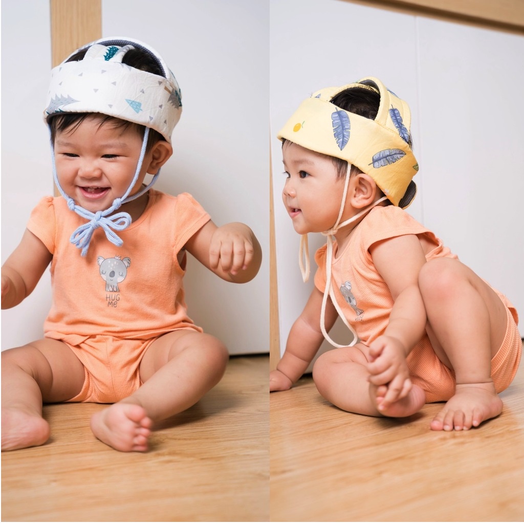Mũ bảo hiểm bảo vệ đầu cho bé tập đi, tập bò chống va đập có điều chỉnh kích thước