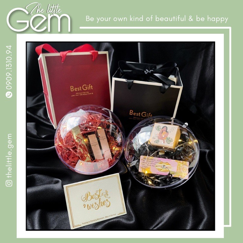 Hộp quà quả cầu Gorgeous Ball 14cm độc lạ đựng quà,đựng son tặng 14/2 Valentine, 8/3, 20/10, 20/11, Noel, Sinh nhật