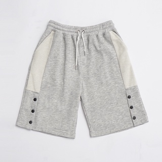 Quần Short Đùi Cúc Phối Lưới unisex N7 thun Basic nam nữ ống rộng ulzzang Hàn Quốc