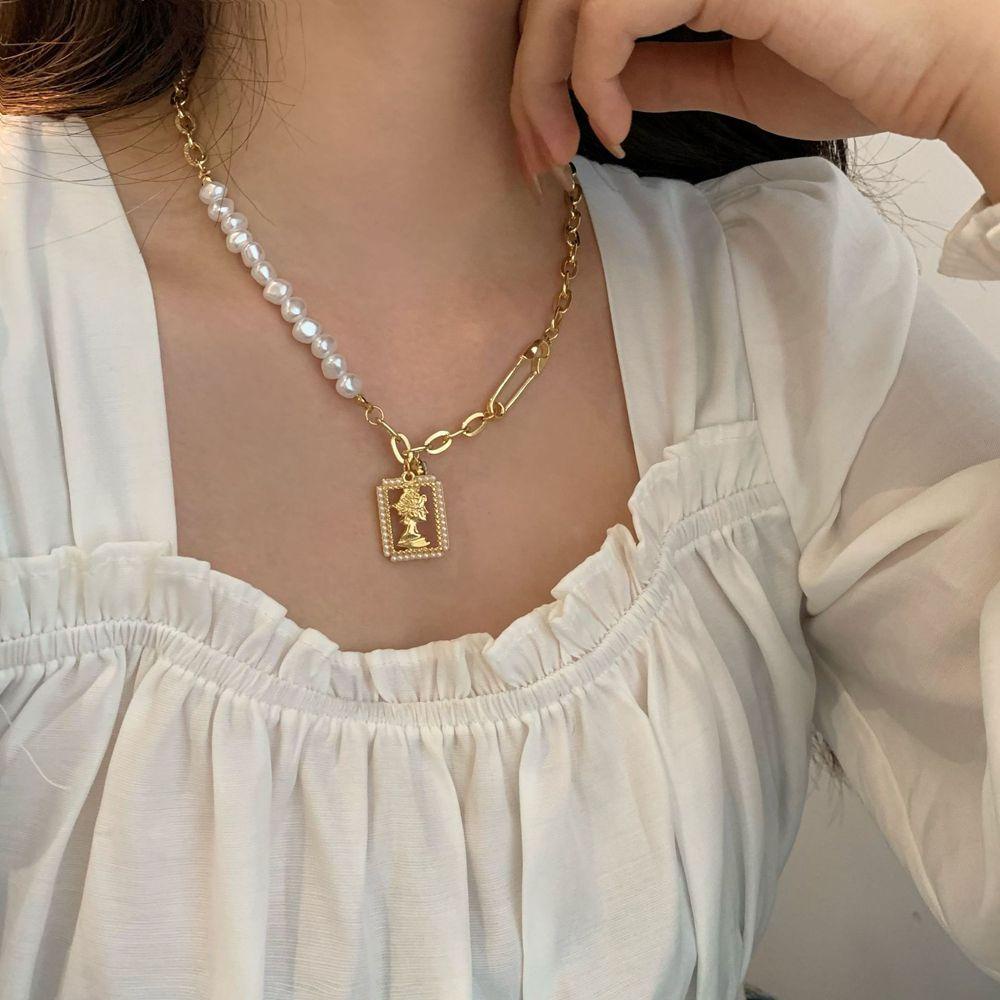 QQMALL Vòng Cổ Tua Rua Phong Cách Gothic Cổ Điển Thời Trang Cho Nữ