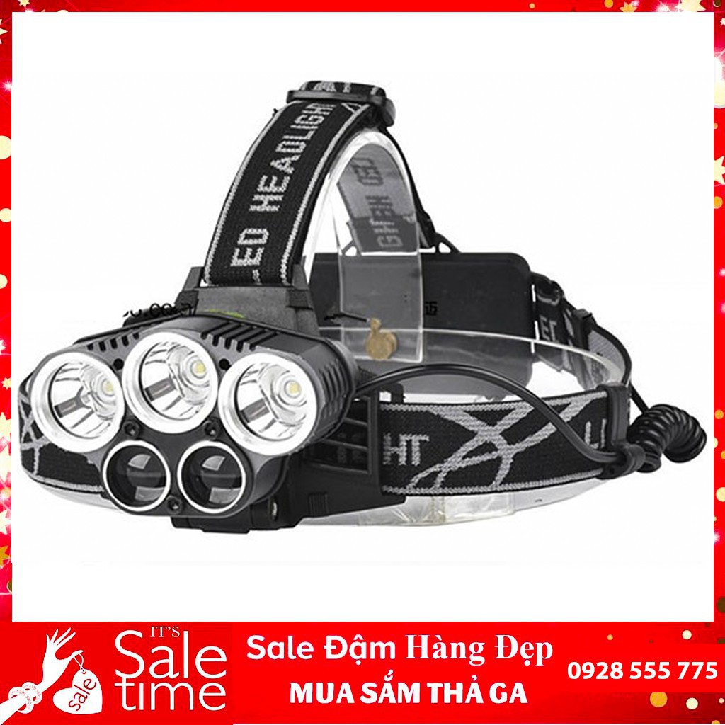 Đèn Pin Đội Đầu 5 Bóng Siêu Sáng