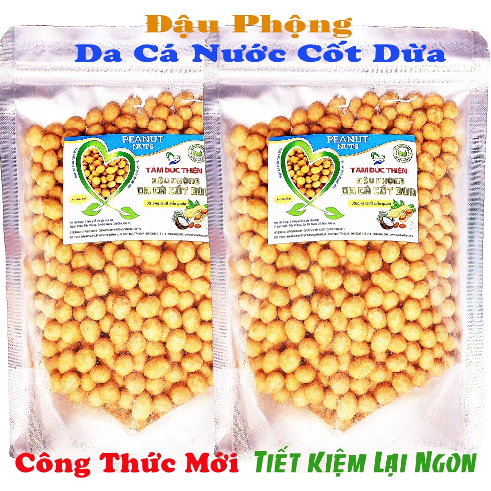 Combo 1KG Đậu Phộng Da Cá Nước Cốt Dừa dòng Công Thức Mới - Tiết Kiệm Lại Ngon Tâm Đức Thiện | BigBuy360 - bigbuy360.vn