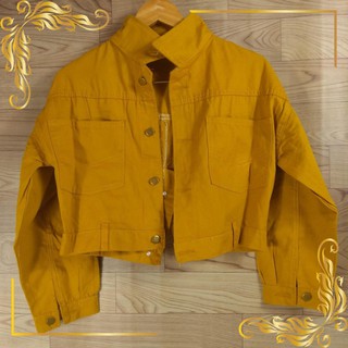 Áo khoác kaki nữ nút lưng (Đen/Đỏ/Hồng/Vàng)