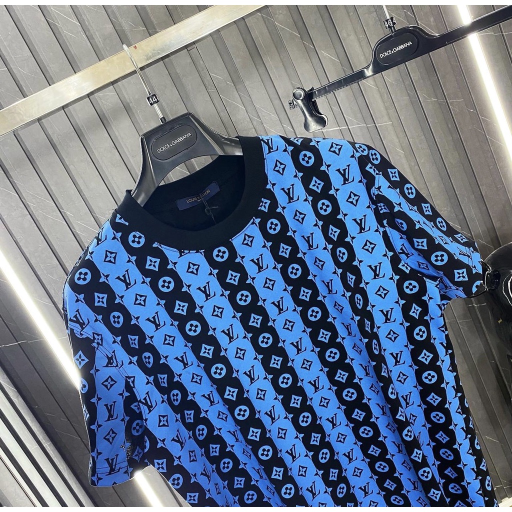Áo Phông Nam LV Tay Nỡ, Áo Thun Nam Họa Tiết LV Cao Cấp Không Phai Màu HA STORE