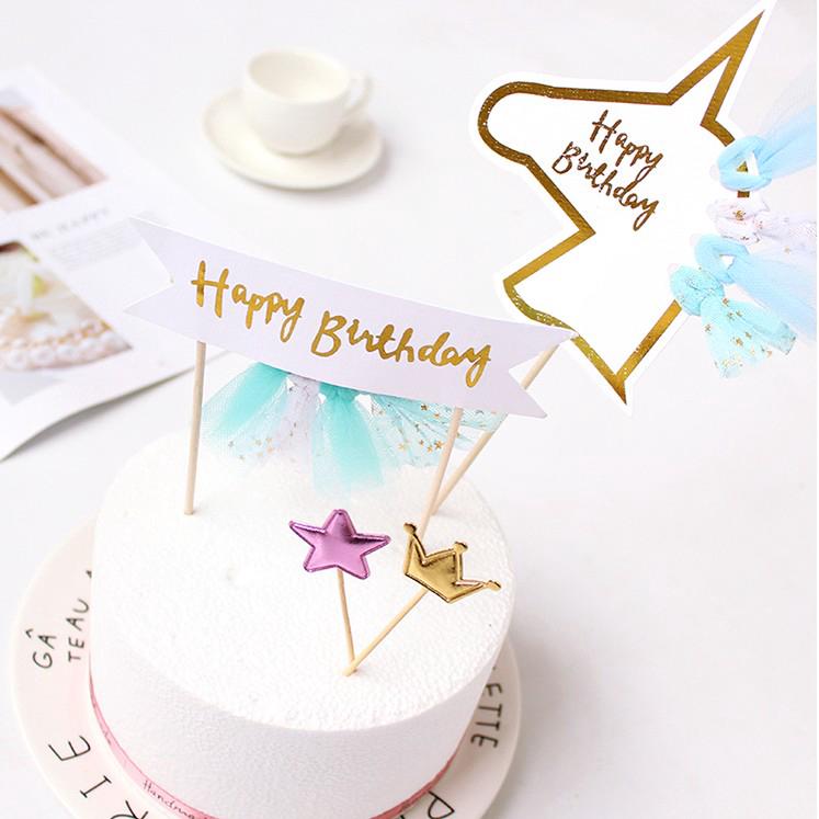 Que HPBD váy xanh