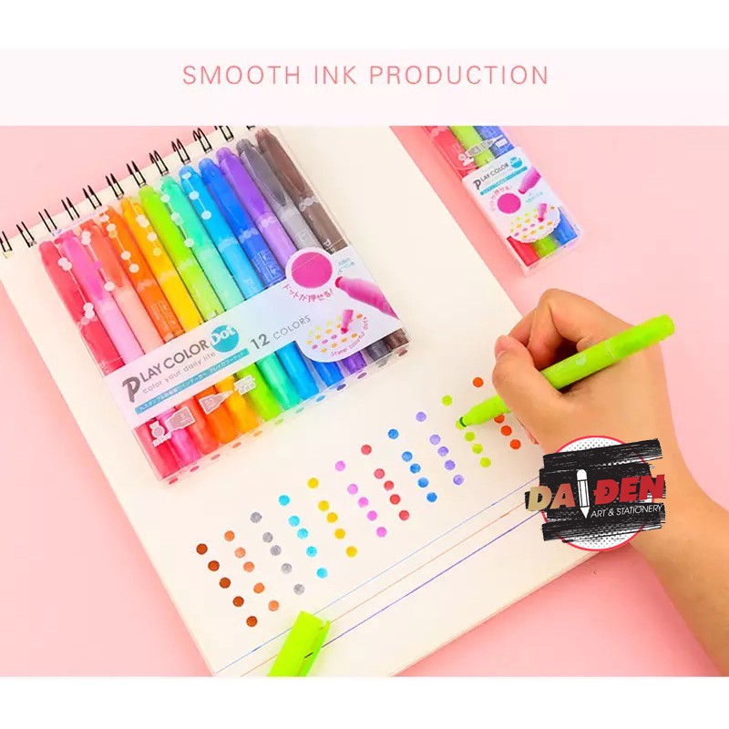 [DA ĐEN] Bút Marker 2 đầu Tombow Play Color DOT