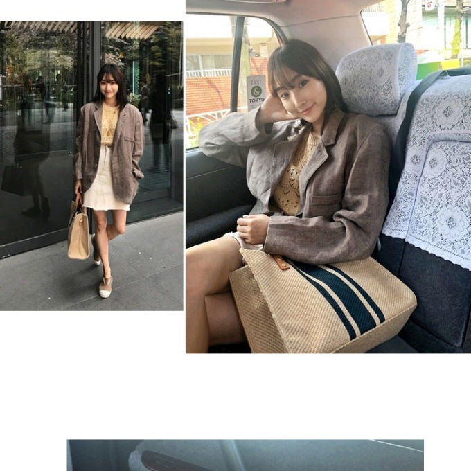 Cặp xách tay nữ sọc túi vải lớn một vai đơn giản | BigBuy360 - bigbuy360.vn