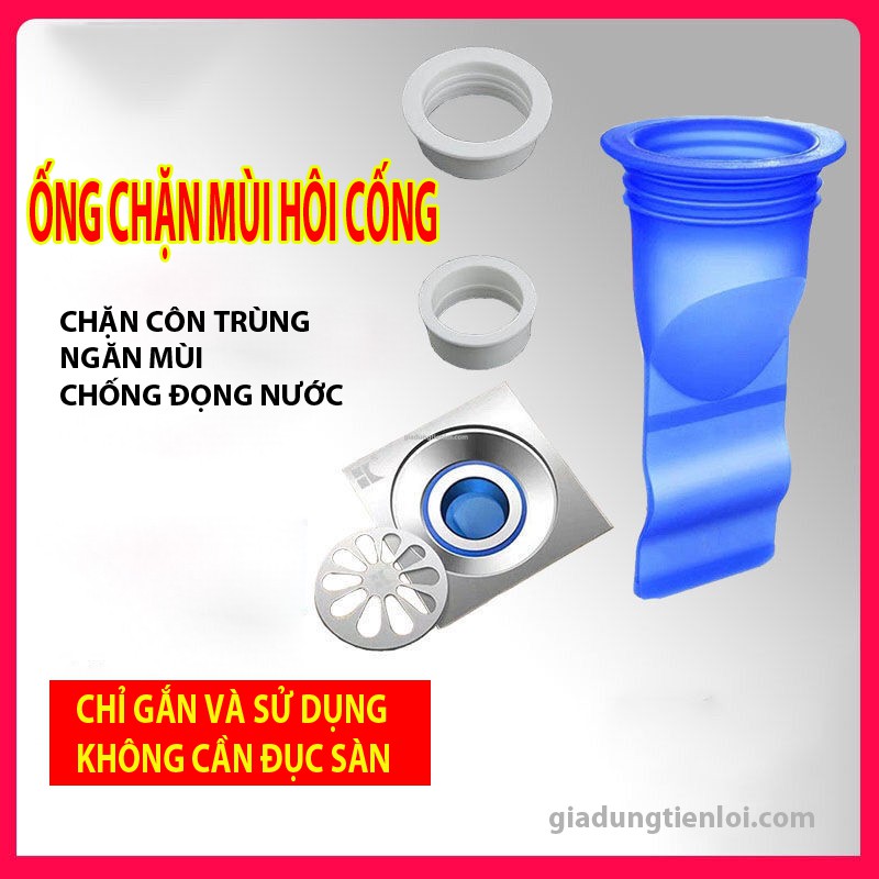 Bộ ngăn mùi hôi cống cao cấp kích thước ống 40-50mm - XANH