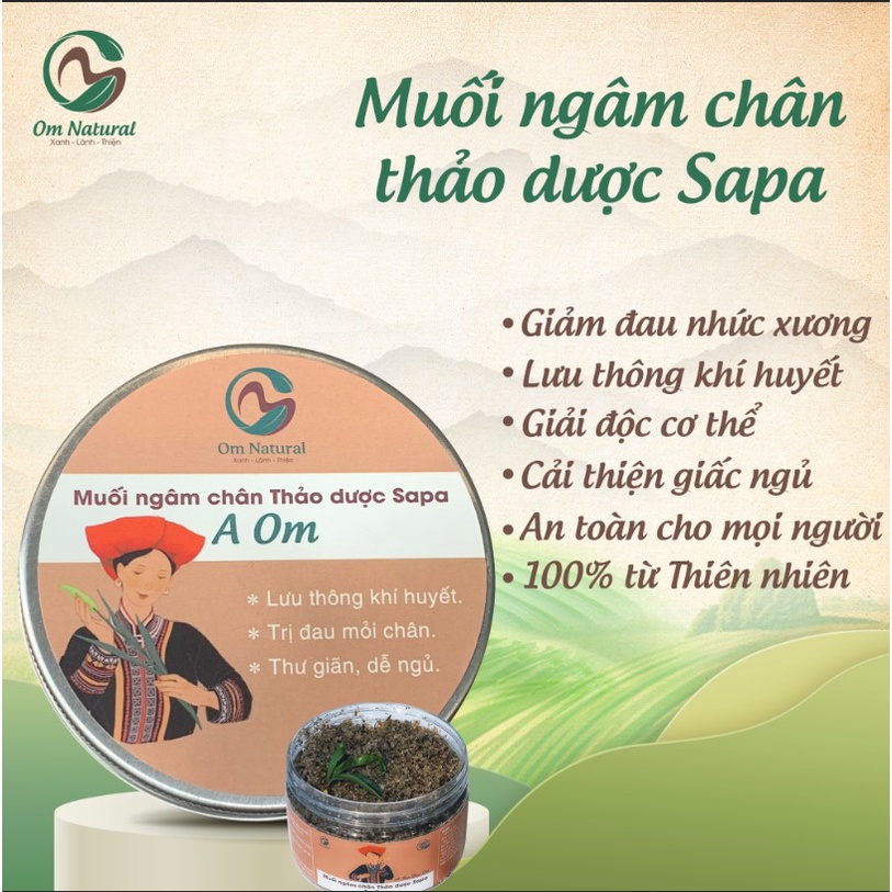 Muối Ngâm Chân Thảo Dược Dao Đỏ Lưu Thông Máu A Om