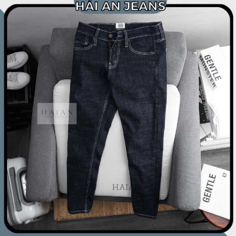 Quần jean nam cao cấp  Quần bò nam đẹp vnxk Jeans co dãn thời trang Ống đứng cao cấp HAIAN JEAN