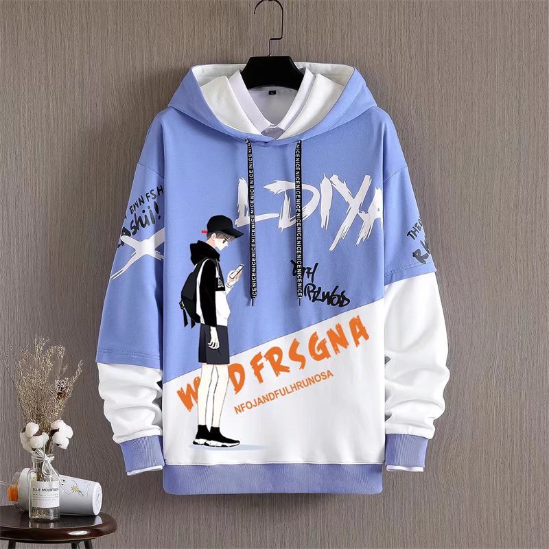 Áo hoodie IELGY dáng rộng in họa tiết phong cách hàn quốc thời trang hip-hop cho nam