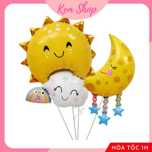 Bóng Mặt Trăng Vàng Tua Rua Size Đại 84CM Siêu Dễ Thương - K189