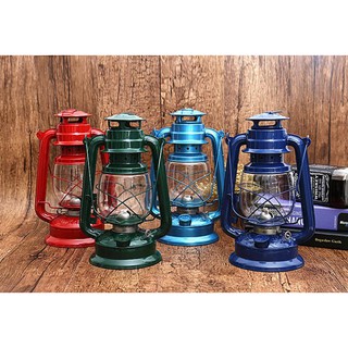 Đèn bão đèn dầu chống bão nhiều màu cao 24.5cm thắp dầu