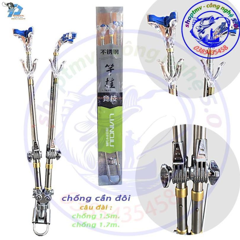 Chống cần câu đài đôi siêu phẩm tiện lợi 1 trong 2.!!