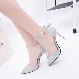 Giày cao gót 7 phân bít mũi kim tuyến Ha82_01