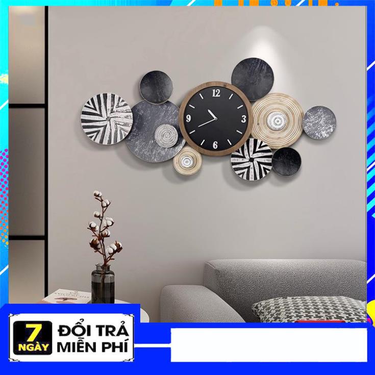 Đồng Hồ Treo Tường, Đồng Hồ Trang Trí Decor Vintage Mã c21 PT Decor Luxury