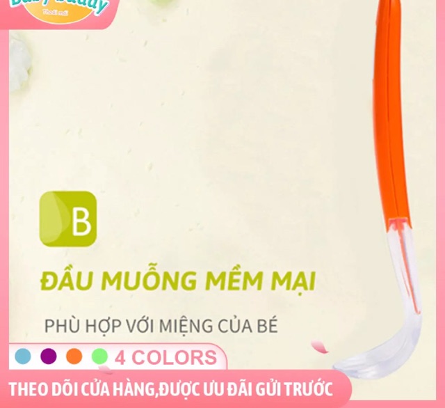 Sét 3 thìa ăn dặm silicon siêu mềm cho bé