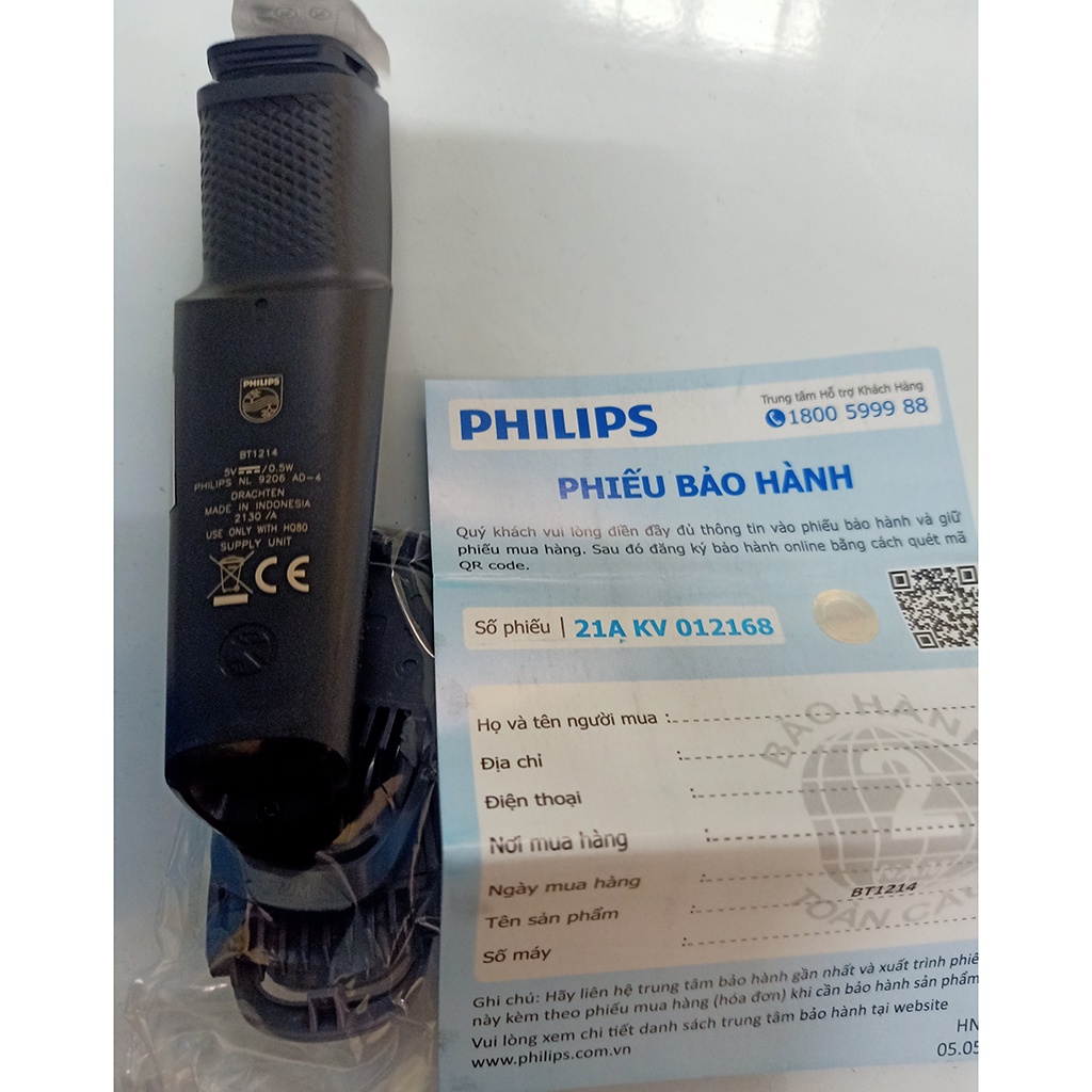 Máy cạo tỉa râu đa năng Philips BT1214 phân phối Chính hãng bảo hành 2 năm