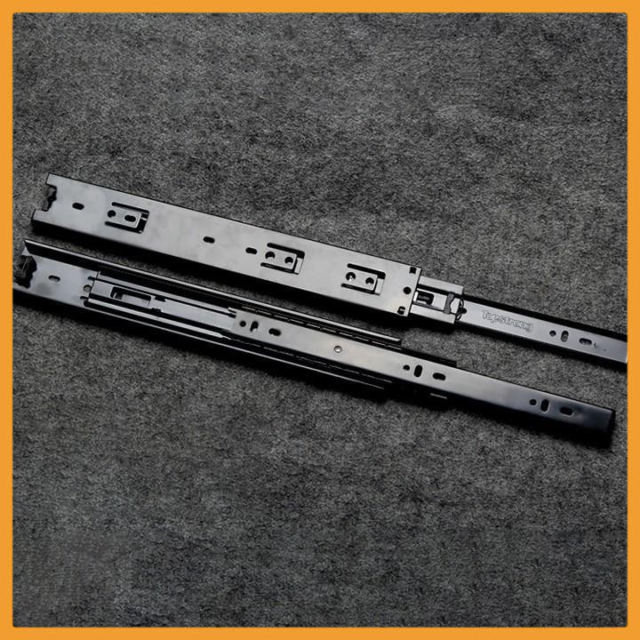 Ray Trượt Bi 3 Tầng Thép Sơn Tĩnh Điện Loại 2 - Ray Trượt Ngăn Kéo - Bộ 2 Cái