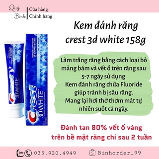 Kem đánh răng crest 3d white 158g